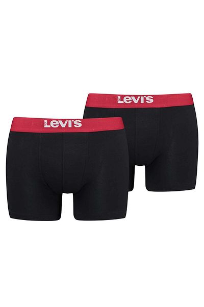 Levi's LEVI´S Herren Boxershorts, 4er Pack - Solid Basic Boxer Brief Organic, Logobund