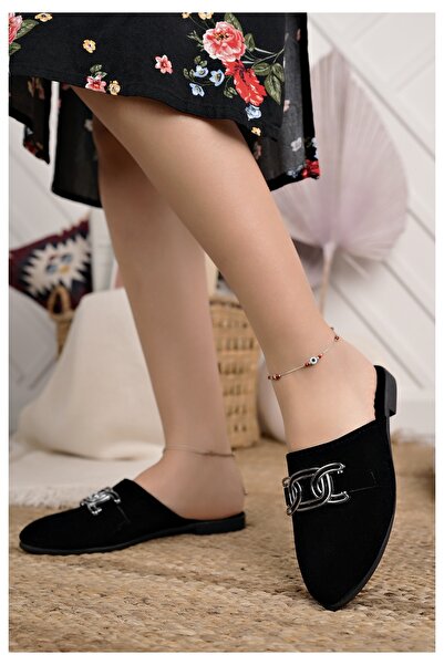Modafırsat Γυναικείες καθημερινές παντόφλες Μαύρες κομψές άνετες παντόφλες για το σπίτι προίκας επισκεπτών