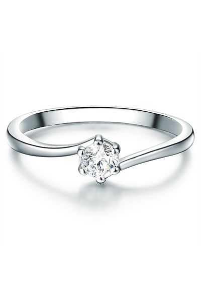 Trilani Silberring Ring Sterling Silber Zirkonia weiß