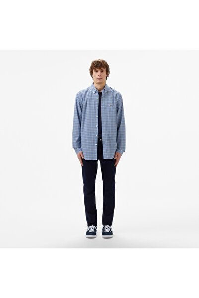Lacoste Erkek Regular Fit Denim Lacivert Gömlek