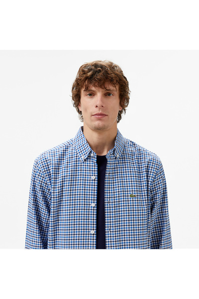 Lacoste Erkek Regular Fit Denim Lacivert Gömlek