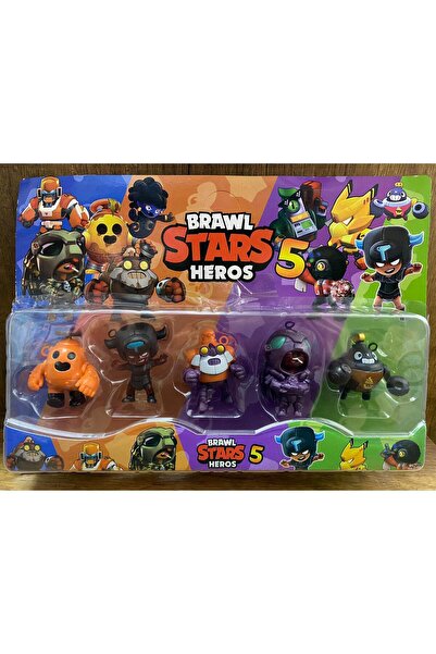 scntoys Oyuncak Brawl Stars Figür 5'li Brawl Stars Heros 5 Figür Ve Oyun Kara...