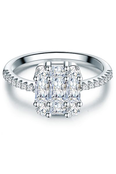 Trilani Silberring Ring Sterling Silber Zirkonia weiß