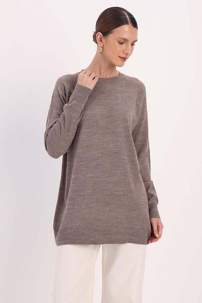 ALLDAY Mink-Basic Reglan Cycling Collar Sweater