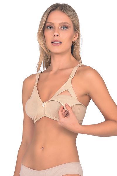 ÖZKAN underwear Nbb 3581 Γυναικείο βαμβακερό εύκαμπτο μαλακό μη υποστηριζόμενο σουτιέν θηλασμού χωρίς σύρμα