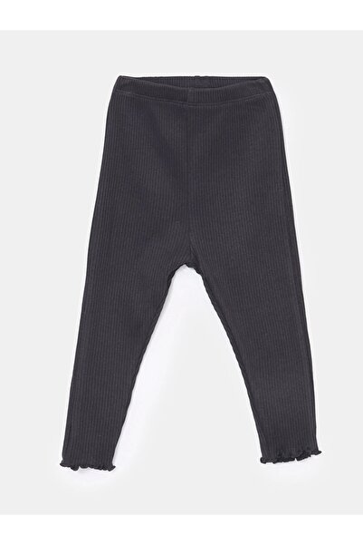 LC Waikiki Lcw Baby Ecru Crew Neck Printed Baby Girl Sweatshirt and Leggings 2Pcs