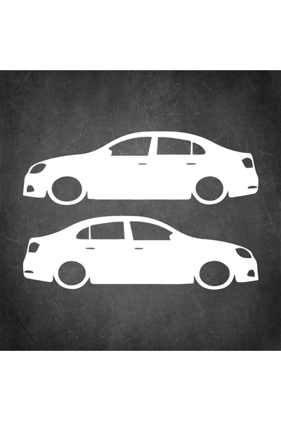 Sönmez Dijital Volkswagen Jetta Gölge Sticker - Volkswagen Sticker - Sağ Sol ...