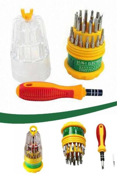 optana 31 Parça Elektronikçi Tornavida Takımı Yıldız Düz Alyan Cep Telefonu T...