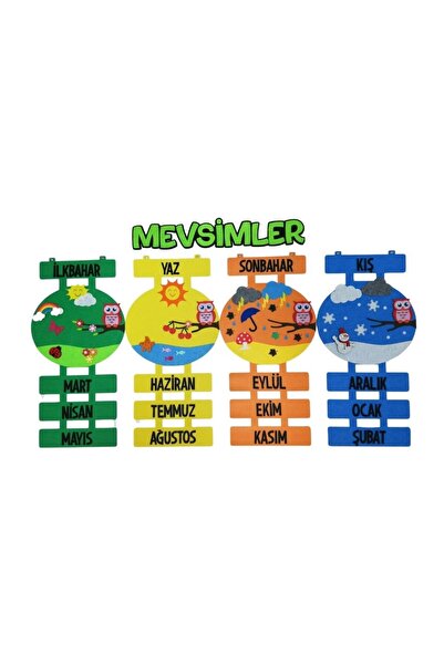 keçeli dünyam Mevsim Şeridi (keçe Eğitim Materyali)