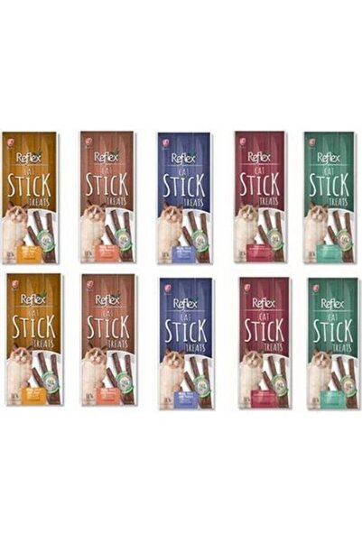Reflex Stick Kedi Ödülü 3x5 gr 10 Paket Kedi Ödül Çubuğu Maması