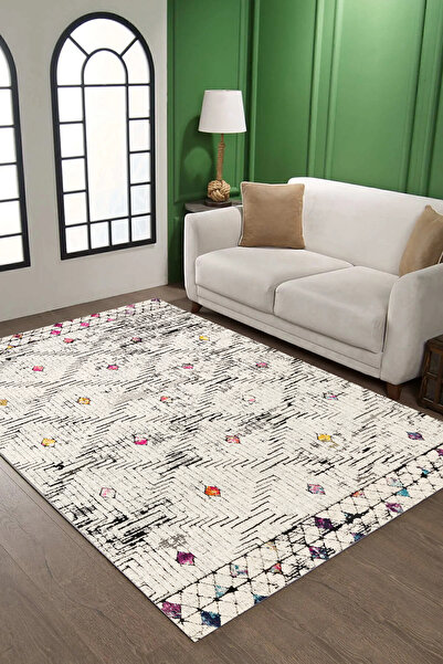 GNL HOME İskandinav Desenli Dijital Baskı Yıkanabilir Salon Mutfak Koridor Ba...