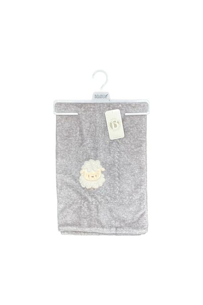 Bebitof Baby Velvet Patterned Bebitof Blanket - Lamb Patterned, 95X83 Cm, 55004