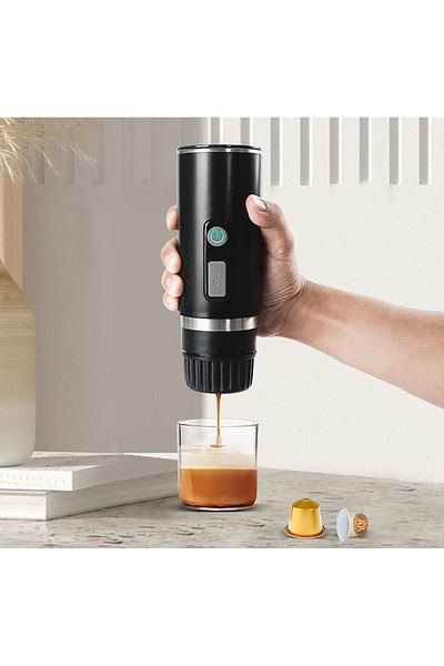 COOYA Automatic Espresso Machine, Portable Stainless Steel,For Coffee Powder,Small/Large Capsules