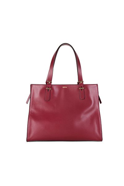 Desa Seven Medium Claret Red Women's Leather Shoulder Bag