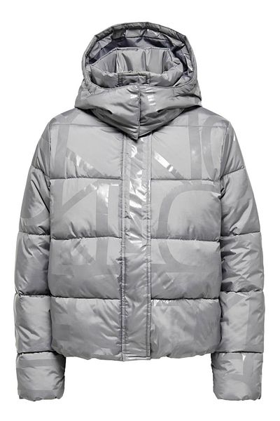 ONLY Onlmercedes Aop Puffer Women's Casual Coat 15326045 -December-Sky Gray