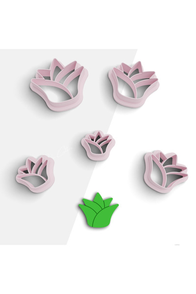 flament aşk Draçena Plant Shaped Polymer Clay Mold, Earring Mold, Jewelry Mol...