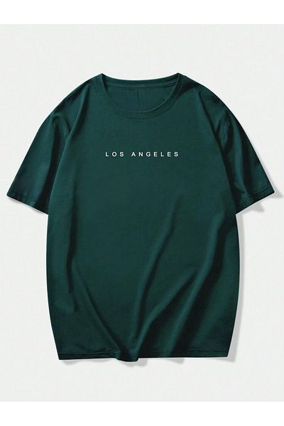 Medinenur LOS ANGELS BASIC T-SHIRT ΜΕ ΛΕΠΤΟΜΕΡΗ ΚΕΙΜΕΝΟ