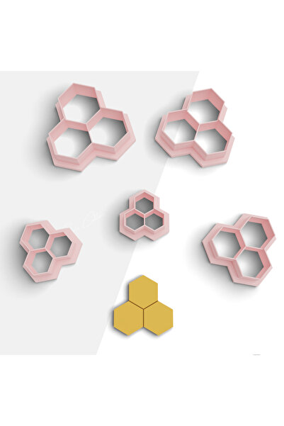 brocutters قالب قطع بوليمر كلاي على شكل مكعب عسل، قالب حلق، قالب زينة، قاطع ط...