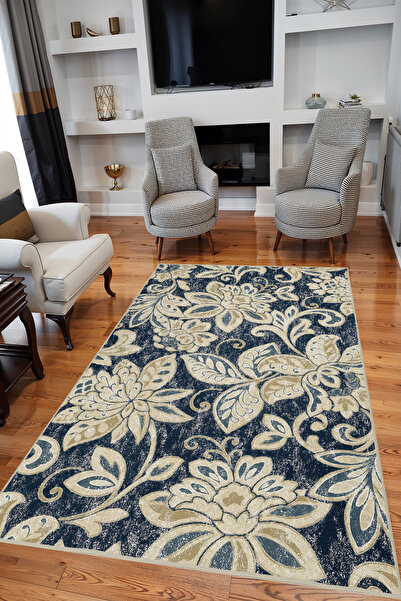 YTR HOME Dijital Baskı Yıkanabilir Kaymaz Taban Dekoratif Salon Mutfak Halısı...