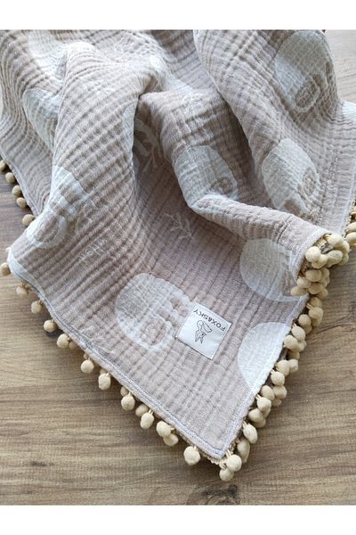 Fox&Sky 100% Organic Cotton 4 Layer Double Sided Muslin Baby Blanket 100X100 cm Koala Pattern