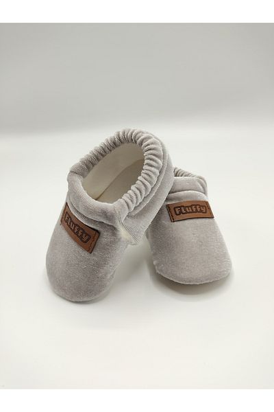 fluffy Baby, Velvet, Elastic, Non-Slip Leather, First-Step Home Shoes