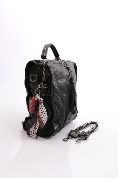 ÇÇS 17390 Women's Washed Leather Mascot Handbag