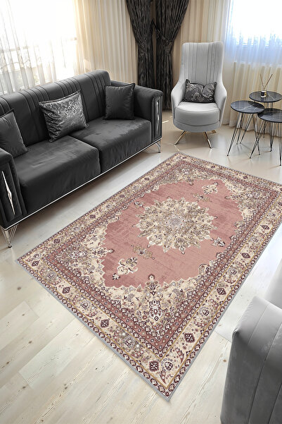 YTR HOME Dijital Baskı Yıkanabilir Kaymaz Taban Dekoratif Salon Mutfak Halısı...