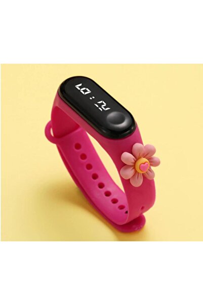 DZC KUZENLER AVM Dijital Dokunmatik Led Ekran Su Geçirmez Figürlü Çocuk Kol Saat Slikon Kordon Bilek