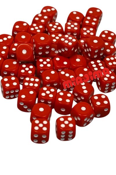 Miajima Imported Okey Dice 40 Pieces Melamine Quality Okey Game Dice Dice Red