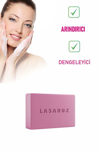 lasaroz Rose Soap Purifying Balancing Natural Herbal 3X100Gr Advantageous Package