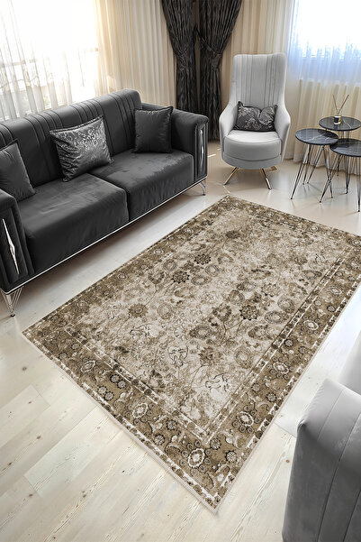 YTR HOME Dijital Baskı Yıkanabilir Kaymaz Taban Dekoratif Salon Mutfak Halısı...