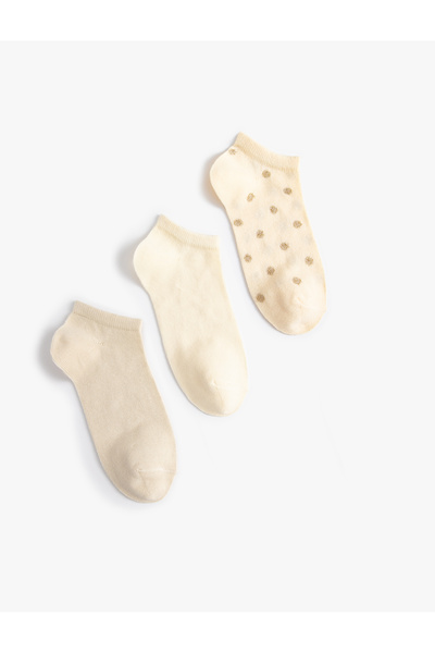 Koton Puantiyeli 3'lü Patik Çorap Seti Çok Renkli