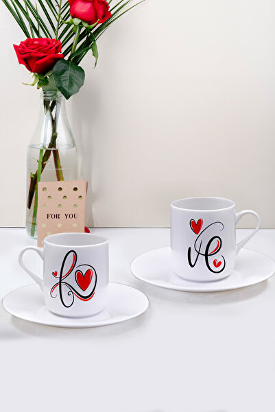 Trendmiya Set special de 2 cești de cafea pentru Ziua Îndrăgostiților