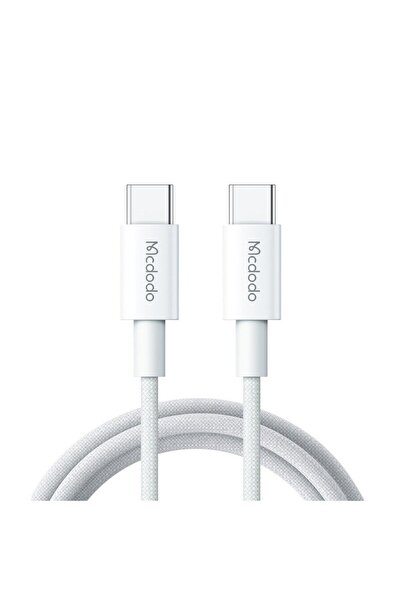 Mcdodo Ca-2770 60w Usb -c To Usb-c Şarj Ve Data Kablosu Beyaz - 1.2 M