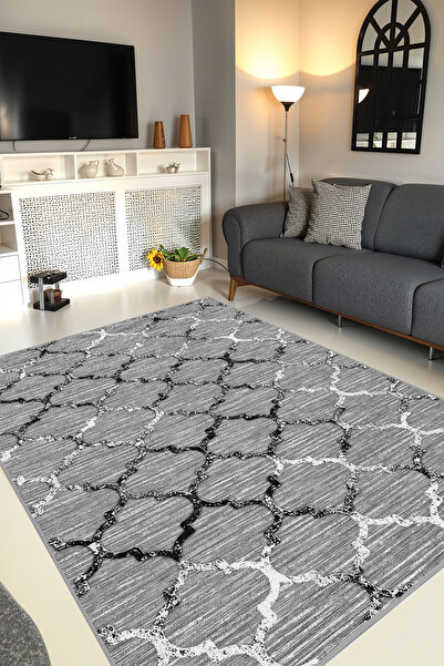 YTR HOME Dijital Baskı Yıkanabilir Kaymaz Taban Dekoratif Salon Mutfak Halısı...