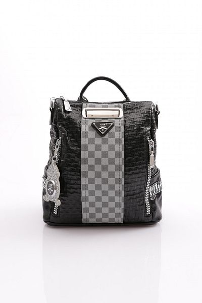 ÇÇS Ççs 17369 - Women's Checkerboard Patterned Arm and Backpack
