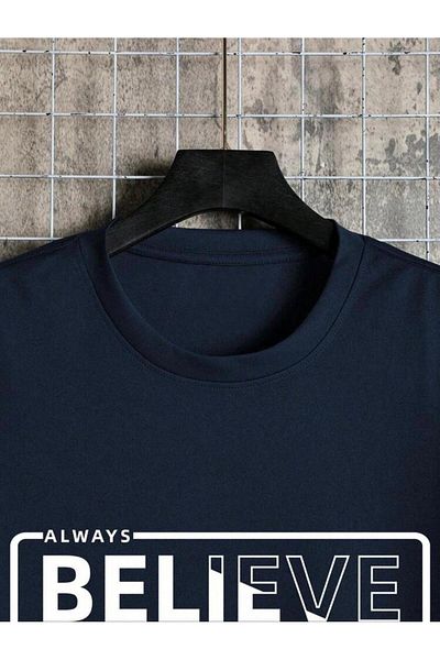 Medinenur BELIEVE WRITTEN ΛΕΠΤΟΜΕΡΗ ΒΑΣΙΚΟ T-SHIRT