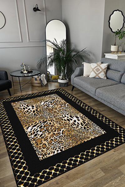 YTR HOME Dijital Baskı Yıkanabilir Kaymaz Taban Dekoratif Salon Mutfak Halısı...