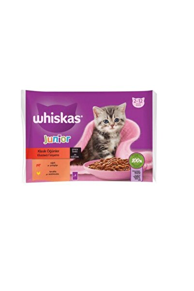 Whiskas Pouch Yavru Etli Seçenekler (4lü paket) 85 G