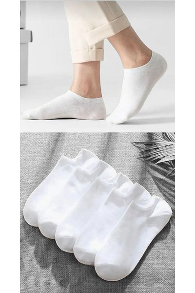 Marlin Men's 12-Pack Plain White Invisible Sneakers Socks