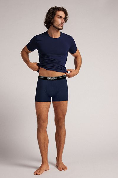 Yohannes Club YohannesClub Ανδρικό Navy Cotton Boxer - Με ειδικό διαχωριστικό, μονό