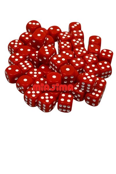 Miajima Imported Okey Dice 40 Pieces Melamine Quality Okey Game Dice Dice Red