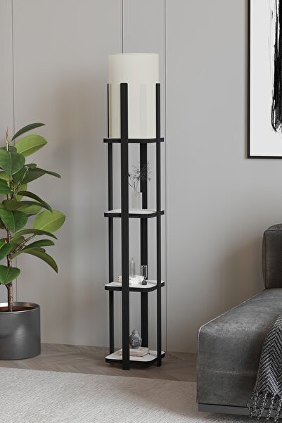 İnter Home BUYE Dekoratif Raflı Lambader BEYAZ