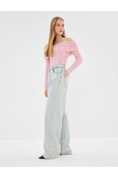 Koton Wide Leg Jeans with Jewelled Pockets Cotton - Bianca Jean