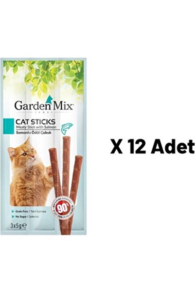 Gardenmix Garden Mix Gardenmix Somonlu Kedi Stick Ödül 3 x 5 gr 12'li
