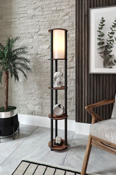 Halımax YENİ BAROK RAFLI LAMBADER MADRAN CEVİZ