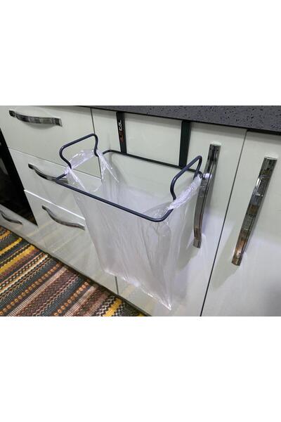 almital mobilya aksesuarları furniture accessories Siyah Renk, Lüks Çöp Poşeti Tutucu, Dolap Kapağına Asılabilen Metal Poşetlik, Organizer