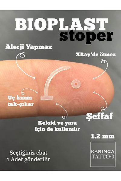 Karınca Piercing Bioplast Piercing Stopper - Allergy Keloid Wound, Banana Bell Eyebrow Conch Tragus Lip Helix Ear
