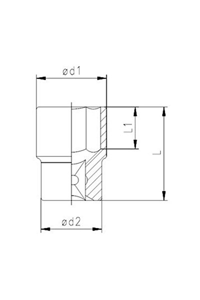 İzeltaş 1/4" Altı Köşe Lokma Anahtar 13 mm