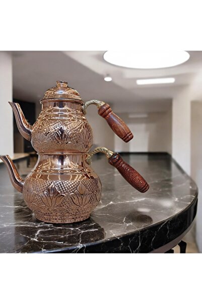 Bakır Center إبريق شاي نحاسي وإبريق شاي نحاسي بنمط زهرة إبريق شاي نحاسي كبير ...